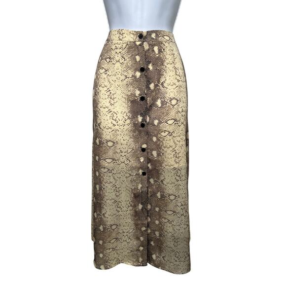 Vestique Snake Print Button Front Midi Skirt NWOT / Small - Picture 1 of 8
